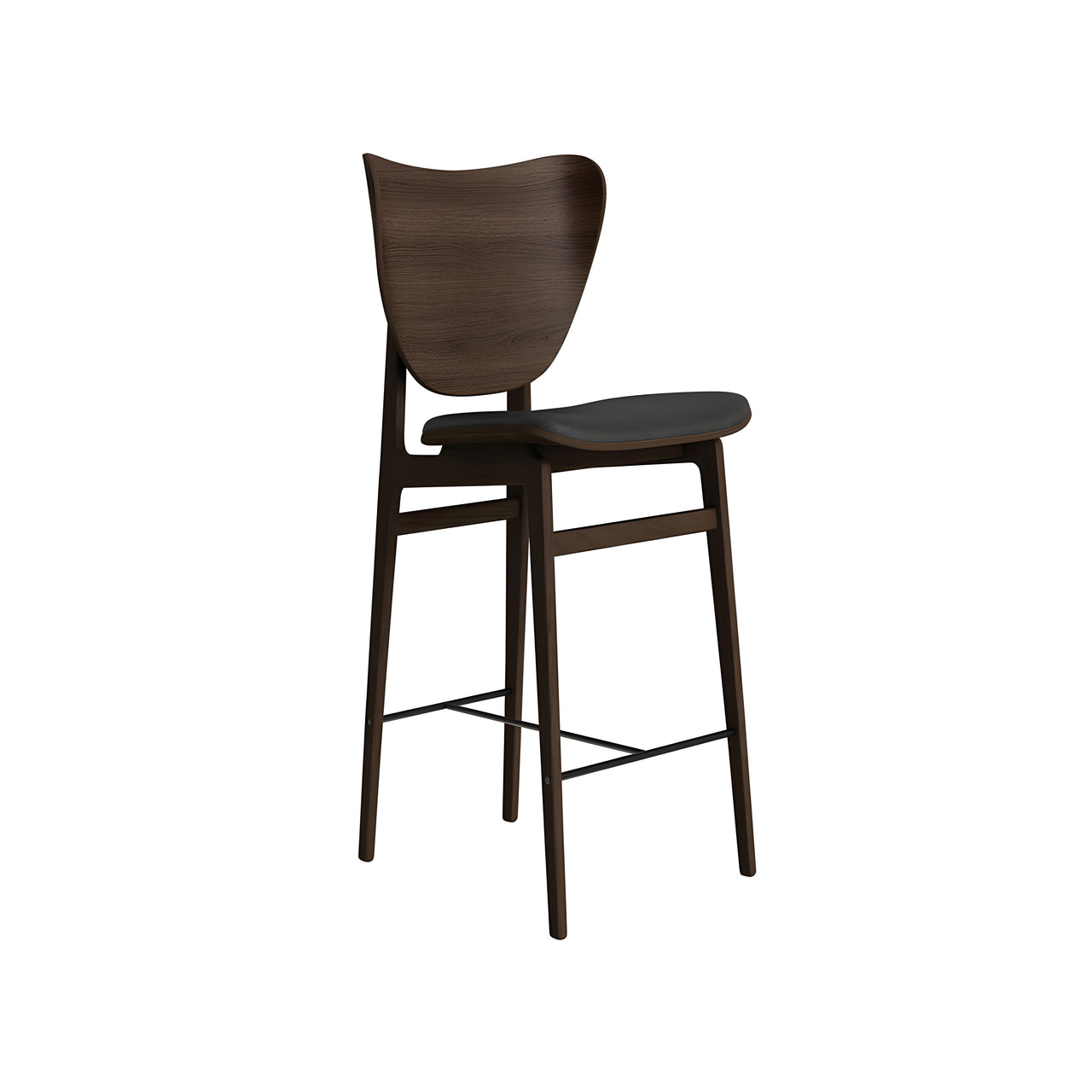 Elephant Bar + Counter Chair: Seat Upholstered + Counter + Dark Smoked Oak