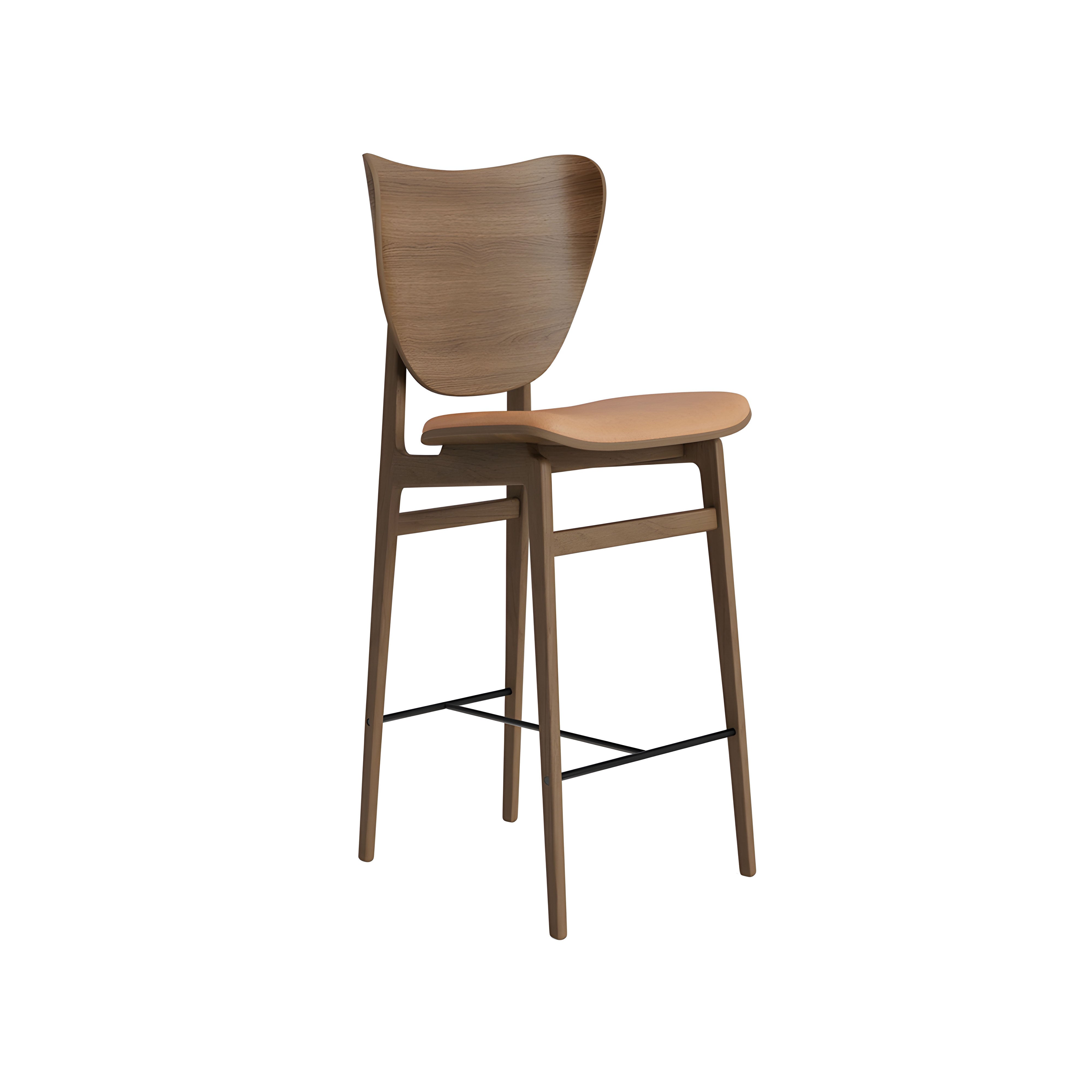 Elephant Bar + Counter Chair: Seat Upholstered + Counter + Light Smoked Oak