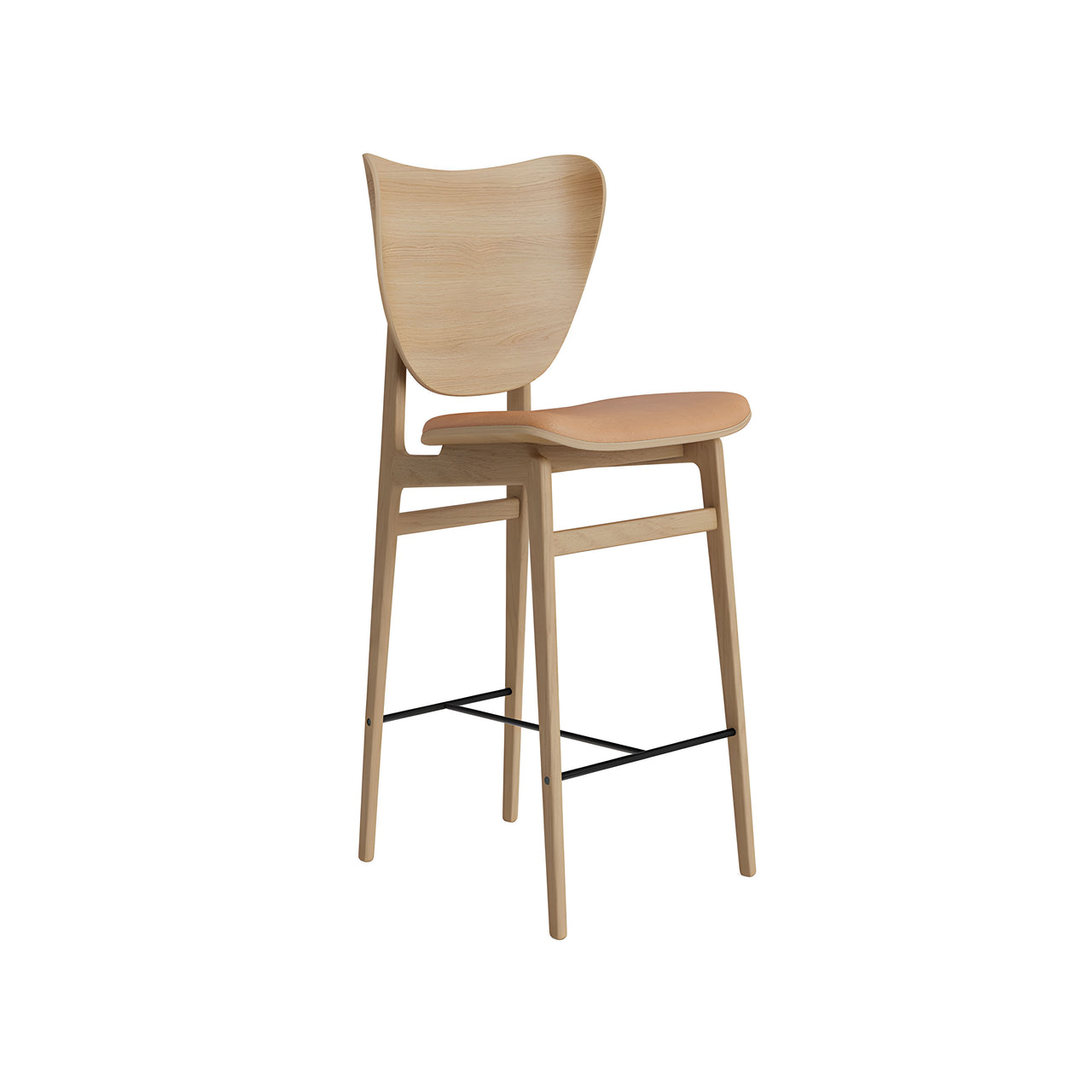 Elephant Bar + Counter Chair: Seat Upholstered + Counter + Natural Oak