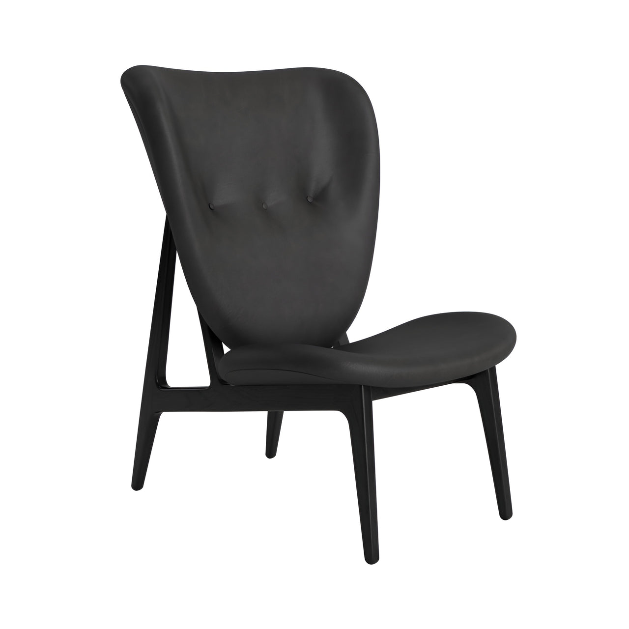 Elephant Lounge Chair: Full Upholstered + Black Oak