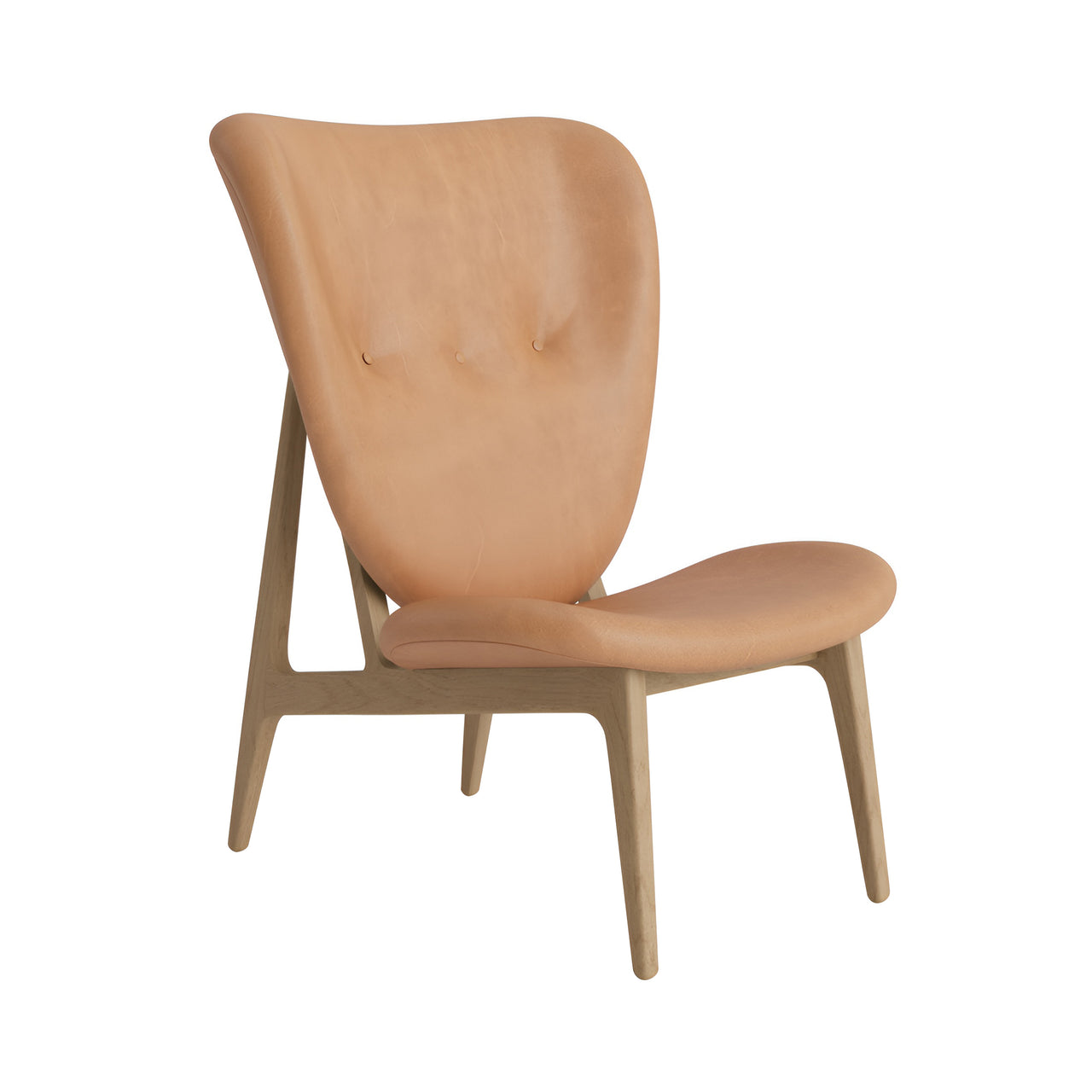 Elephant Lounge Chair: Full Upholstered + Natural Oak