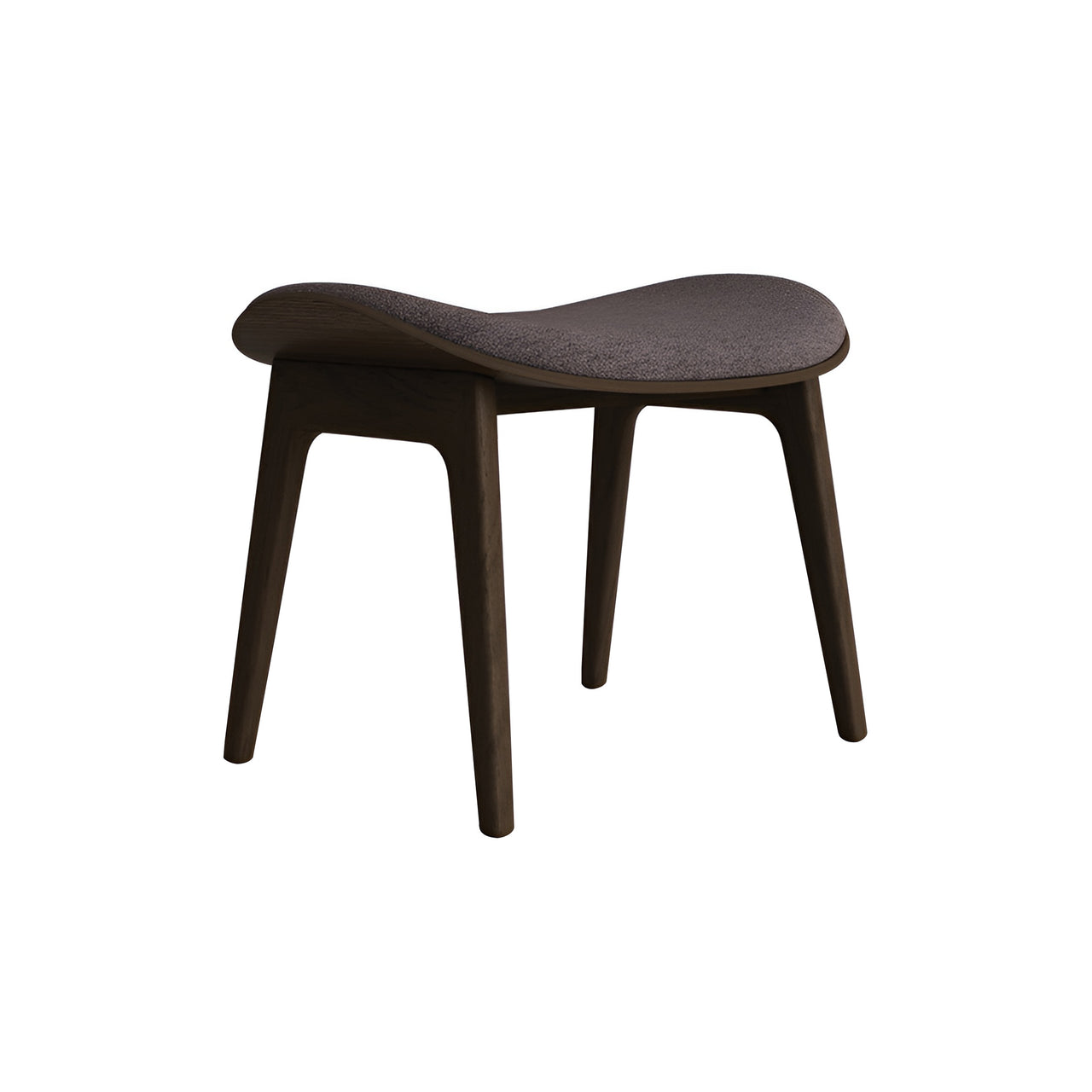 Elephant Ottoman: Front Upholstered + Dark Smoked Oak