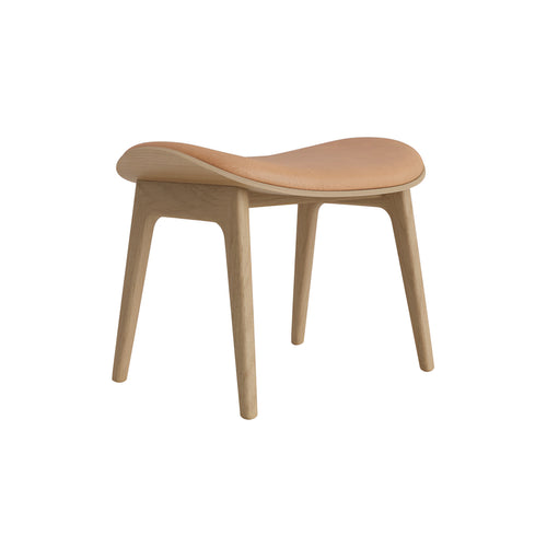 Elephant Ottoman: Front Upholstered + Natural Oak