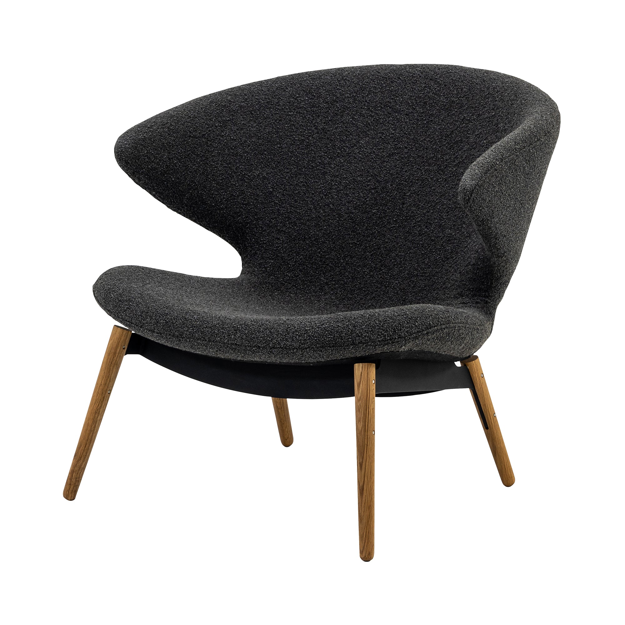 Ella Lounge Chair: Composite + Oak + Boucle Chalk
