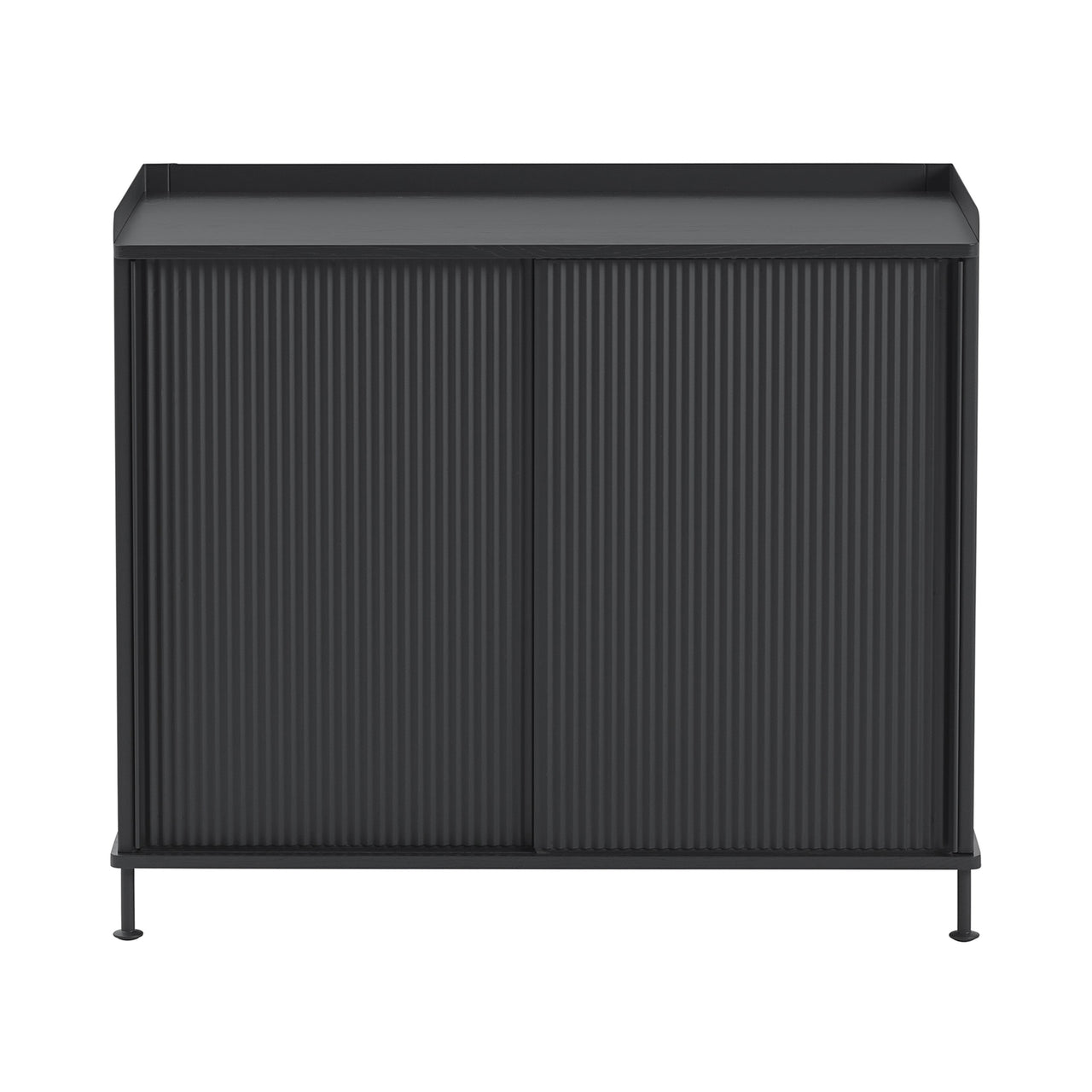 Enfold Sideboard: Tall + Black + Anthracite Black