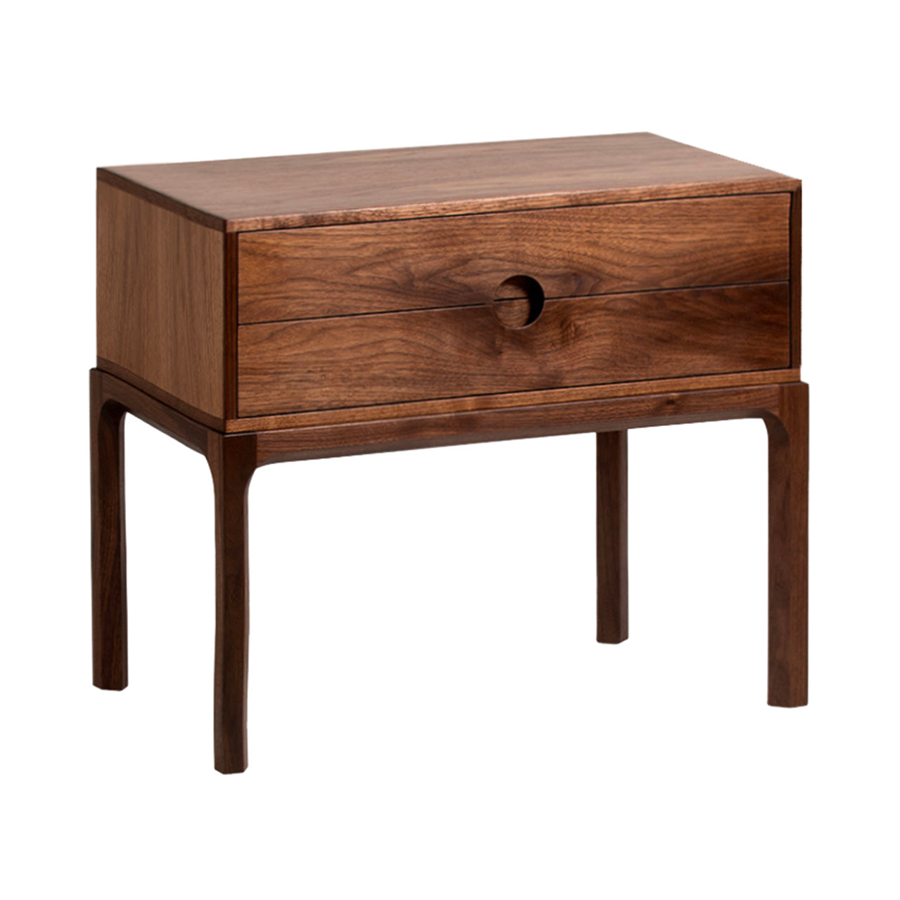 Entre Bedside: Low + Walnut