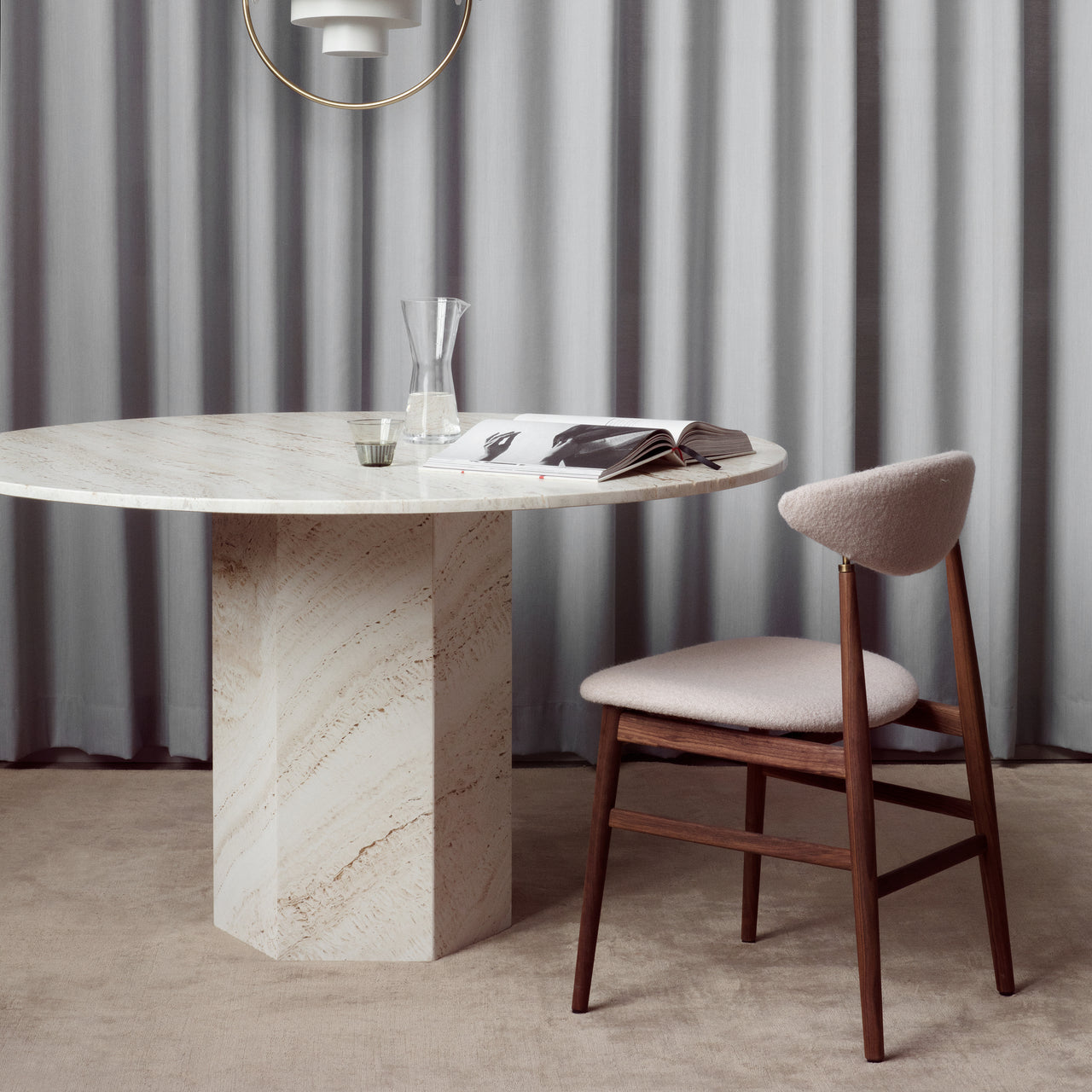 Gent Dining Chair: Wood Base + Fully Upholstered
