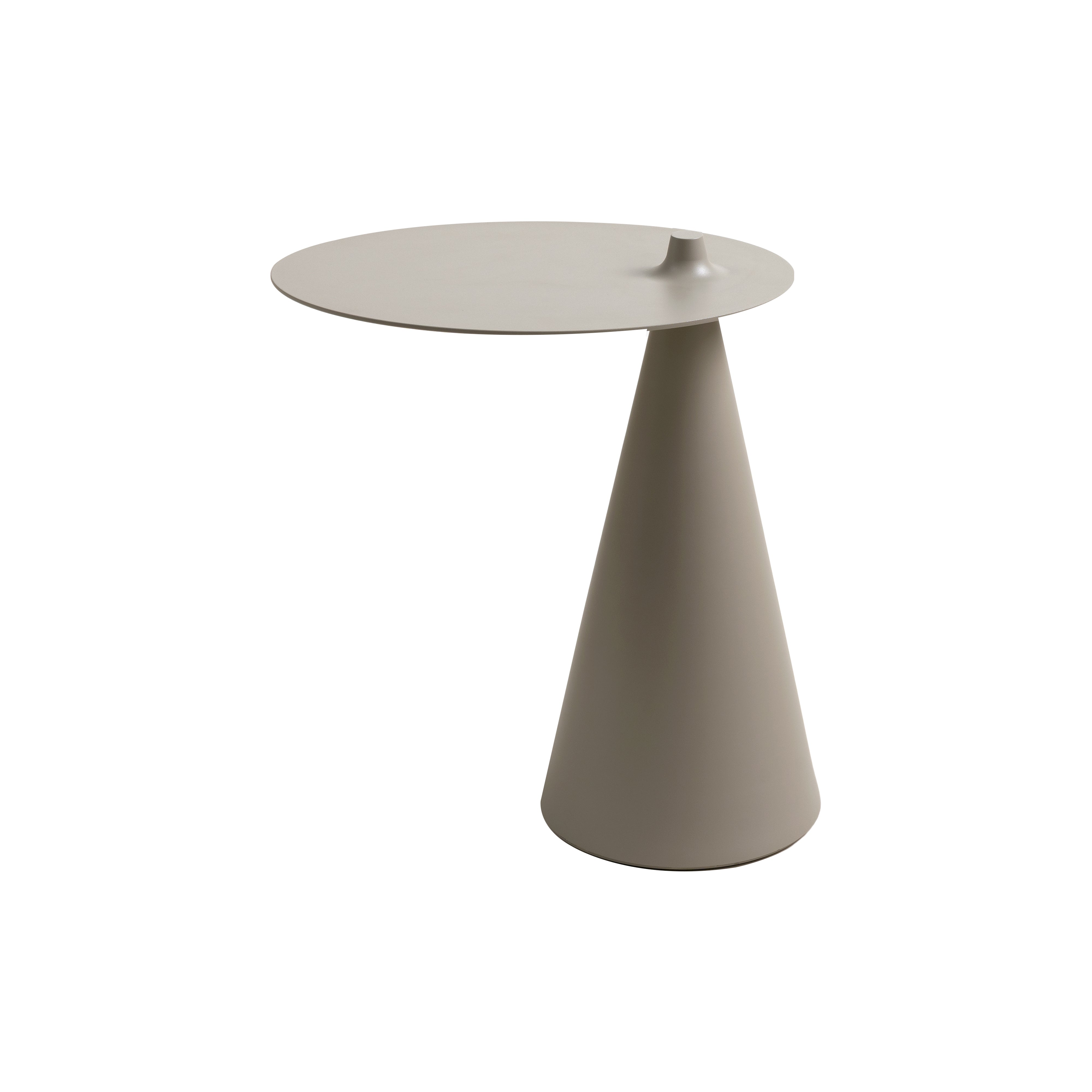 Fez Side Table: Oval + Cosy Grey