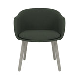 Fiber Conference Armchair: Wood Base Upholstered + Grey
