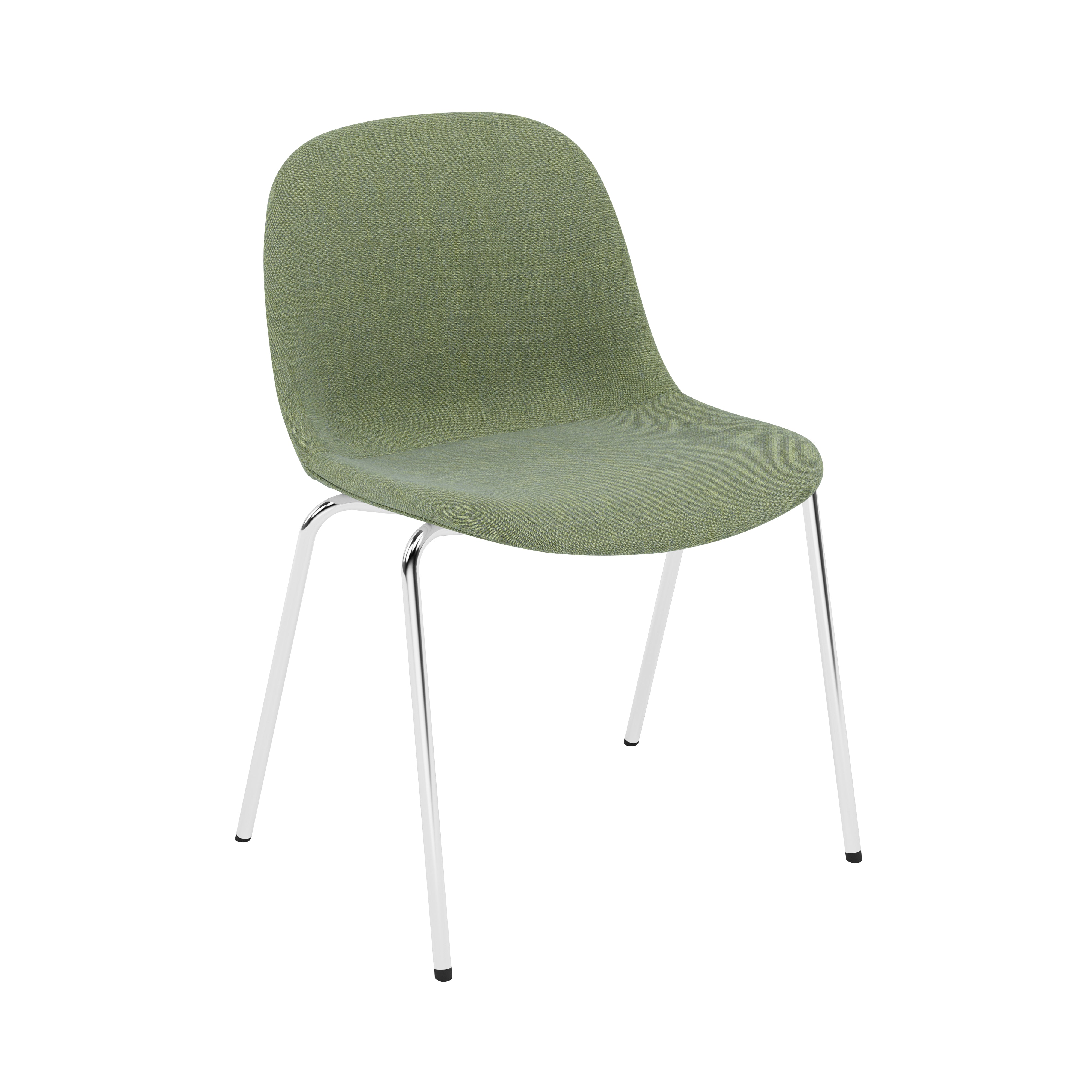 Fiber Side Chair: A-Base with Felt Glides + Recycled Shell + Upholstered