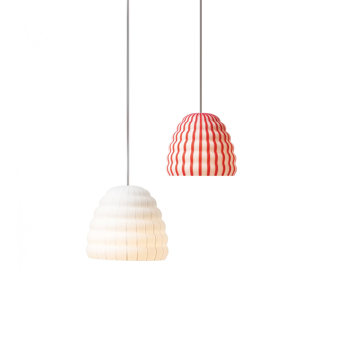 Filigrana Pendant Light: Beehive + White + Red