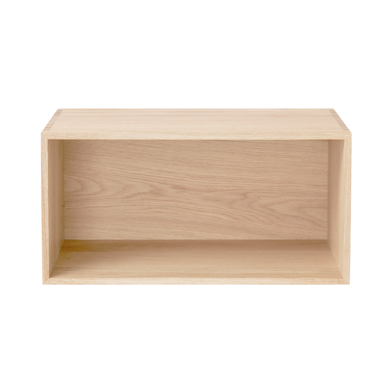 FK631105 Deep Bookcase: White Oiled Oak