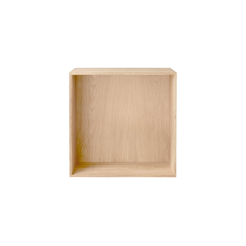 FK631110 Deep Bookcase: White Oiled Oak