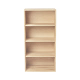 FK631120 Deep Bookcase Upright with 2 Shelves: White Oiled Oak