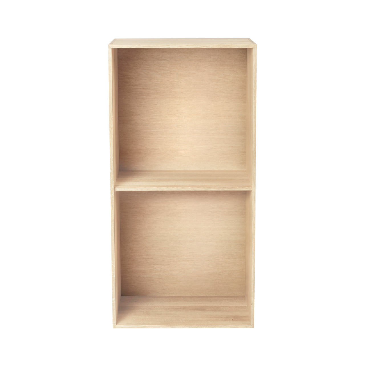 FK631120 Deep Bookcase Upright: White Oiled Oak