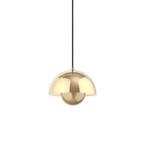 FlowerPot VP1 Pendant: Brass-Plated + Black