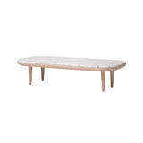 Fly Series SC5 Table: Bianco Carrara Marble + White Oiled Oak