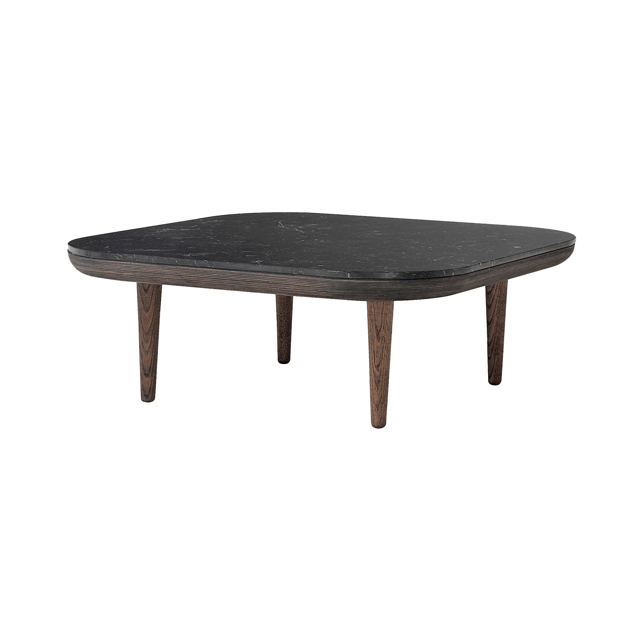 Fly Series SC4 Coffee or Side Table: Nero Marquina Marble + Smoked Oiled Oak