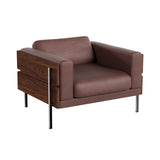 Forum Armchair: Walnut + Sydney Leather Dark Brown