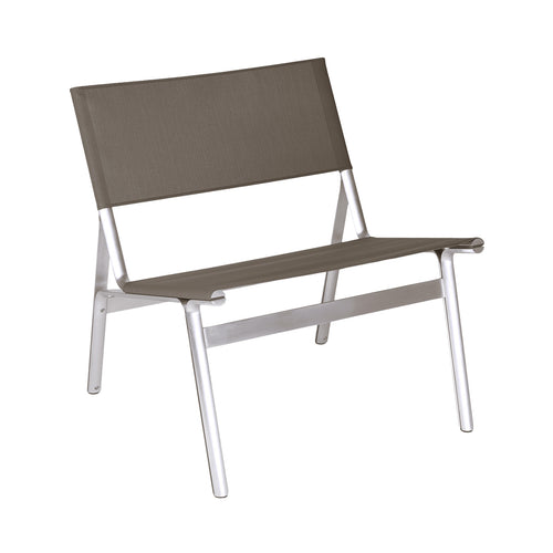 Union Easy Chair: Outdoor + Taupe Mesh
