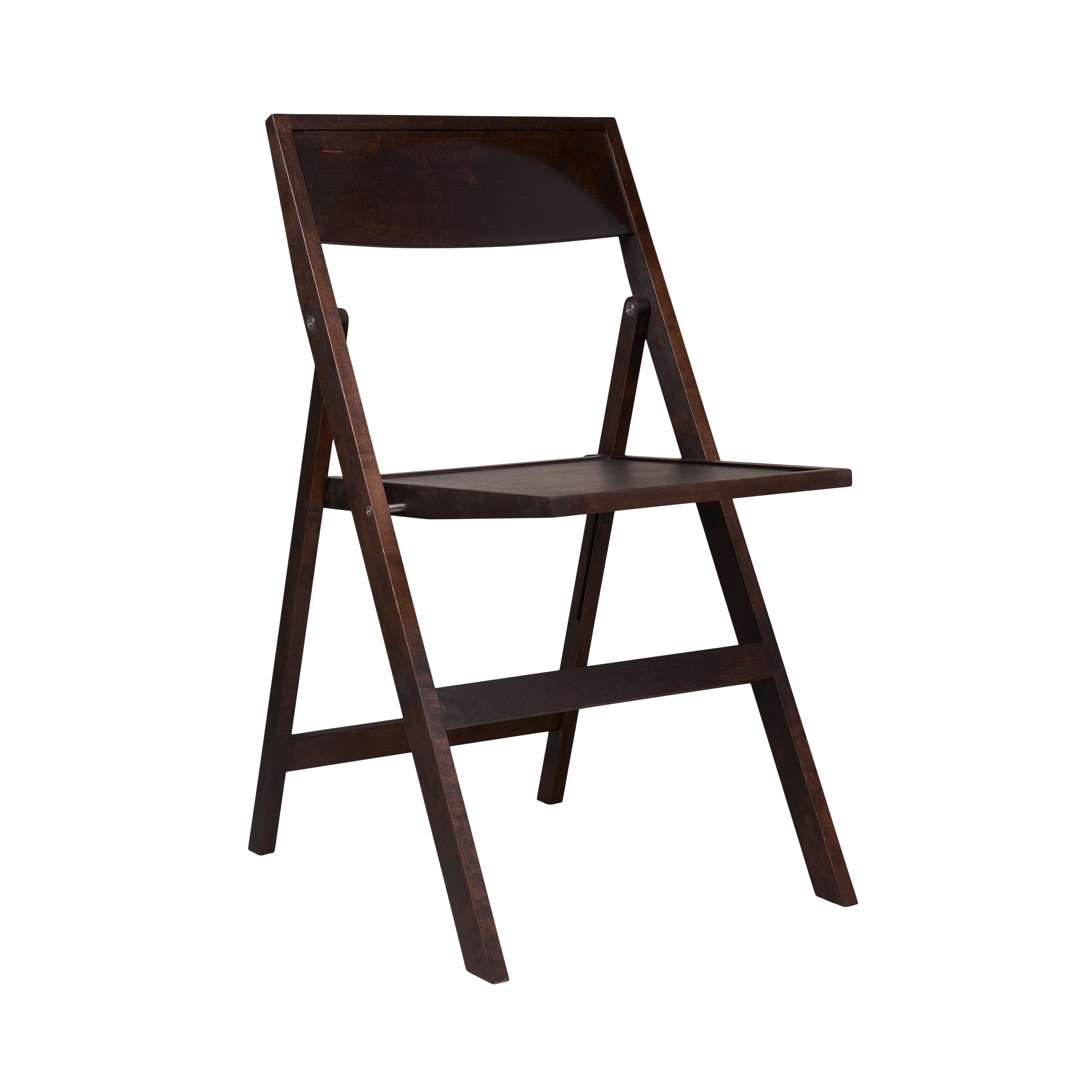 Folding Flat Chair: Dark Brown Birch