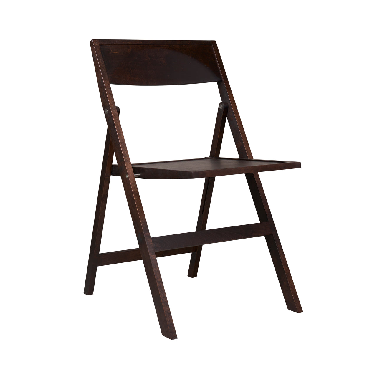 Folding Flat Chair: Dark Brown Birch