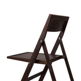 Folding Flat Chair: Without cushion + Dark Brown Birch