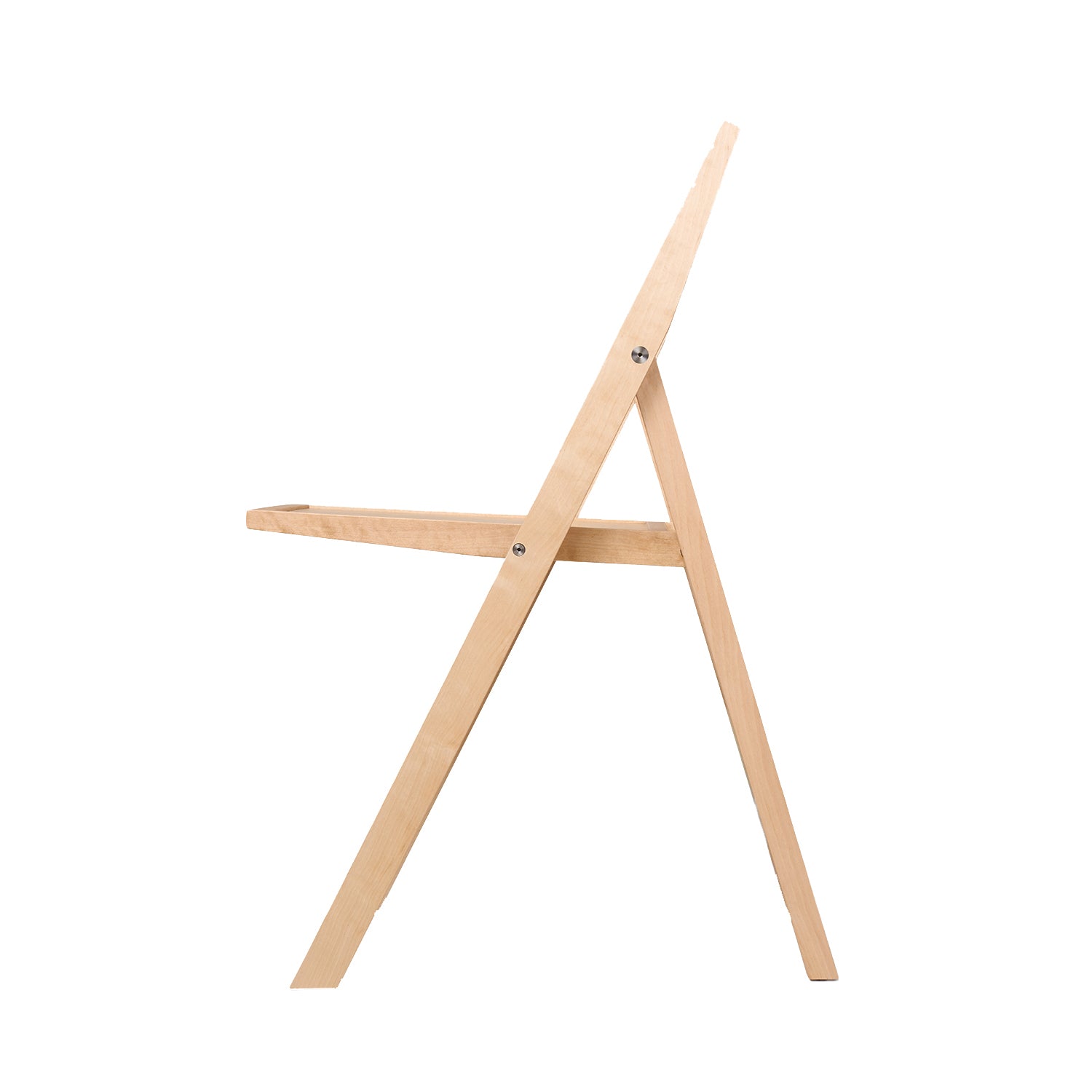 Folding Flat Chair: Without cushion + Natural Birch 