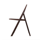 Folding Flat Chair: Without cushion + Dark Brown Birch