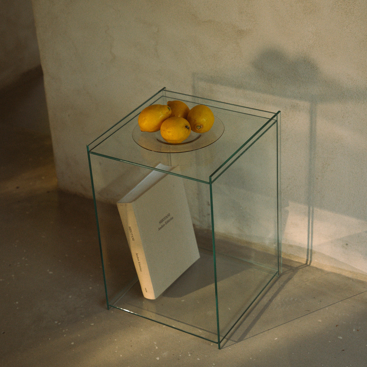 Rivet Box Table: Glass