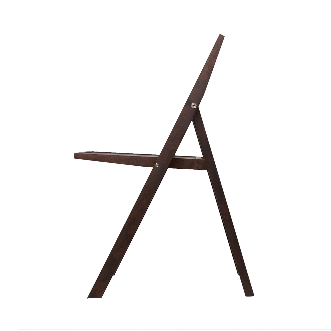 Folding Flat Chair: Without cushion + Dark Brown Birch