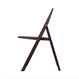 Folding Flat Chair: Without cushion + Dark Brown Birch