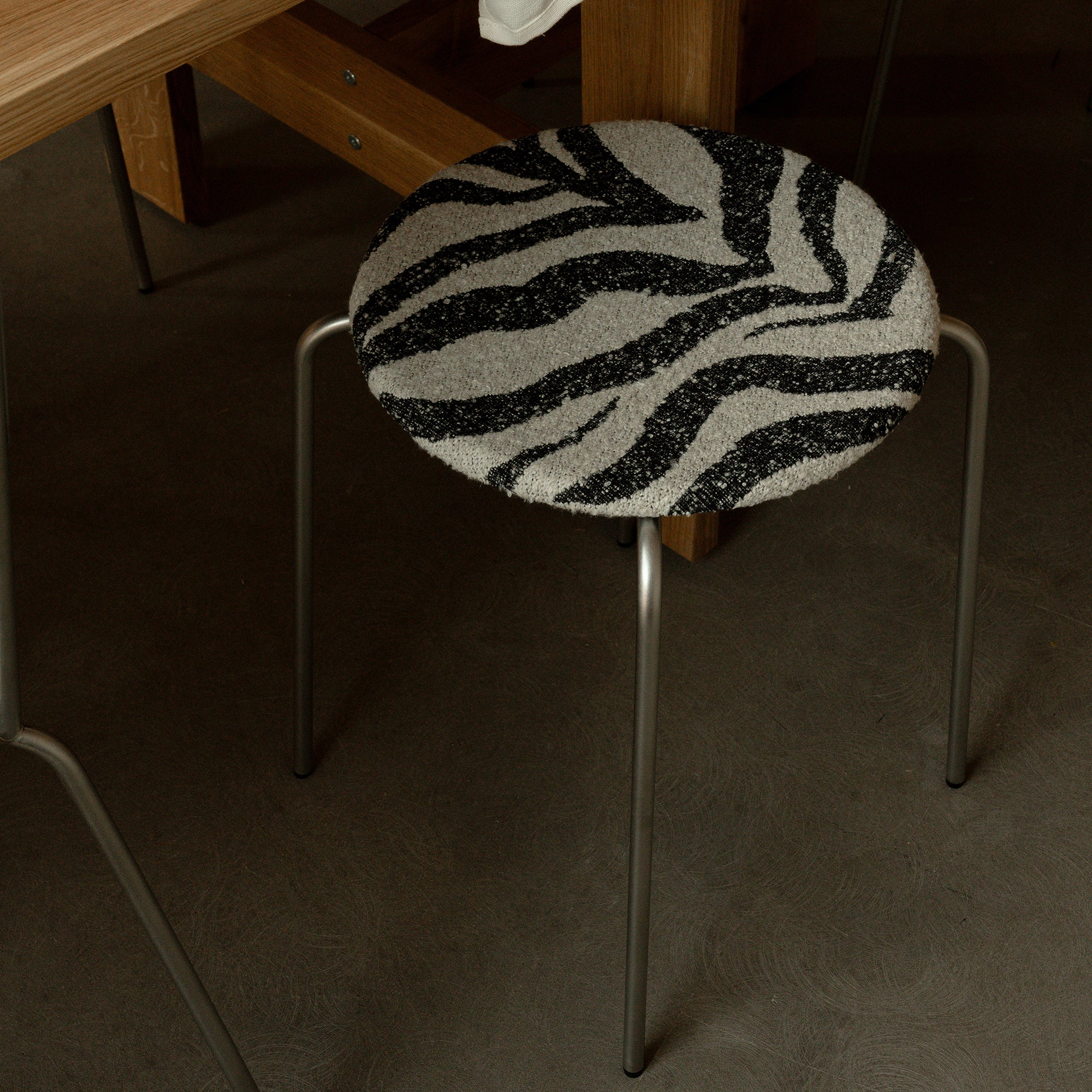 Petit Rond Stool: Upholstered