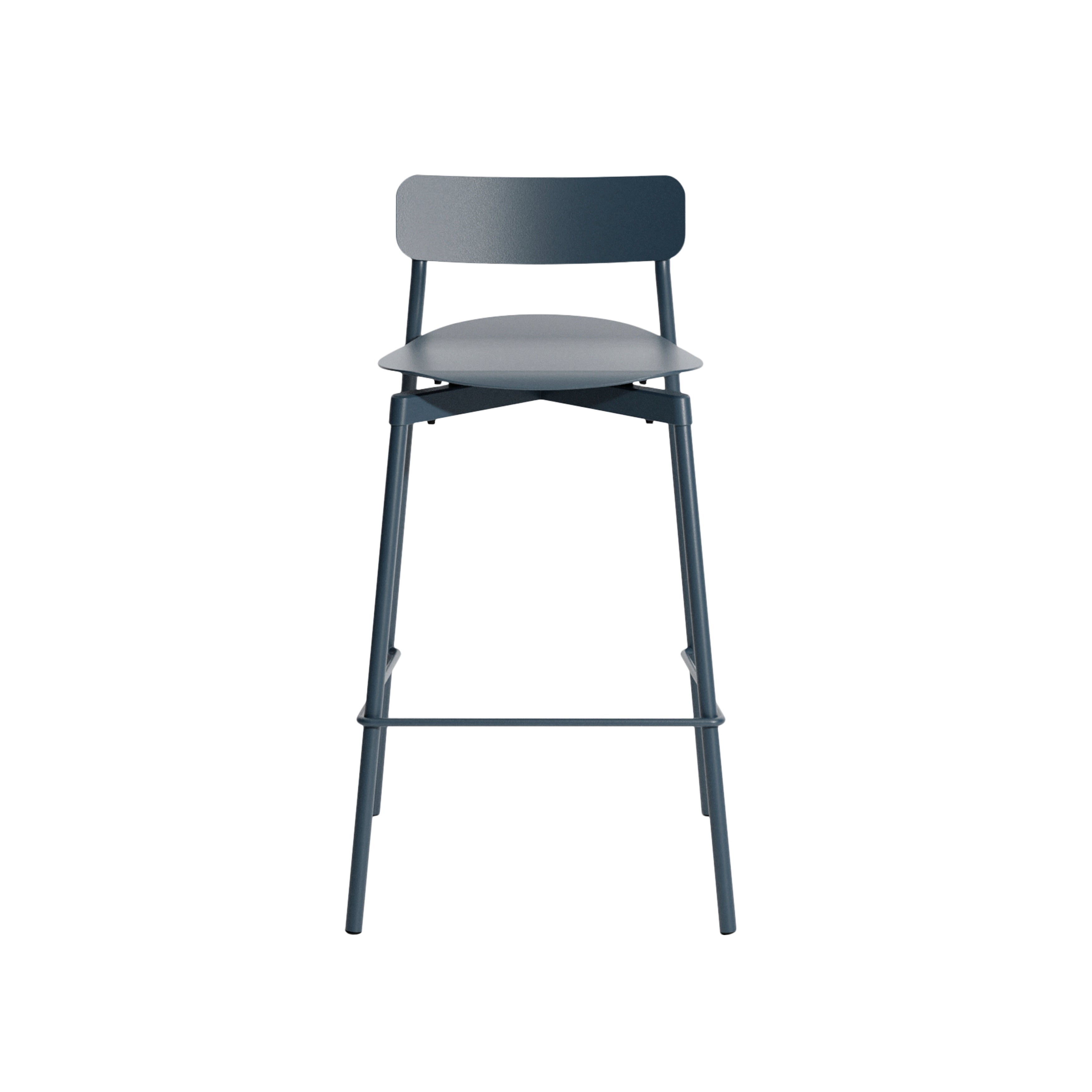 Fromme Stacking Bar + Counter Stool: Counter + Grey Blue