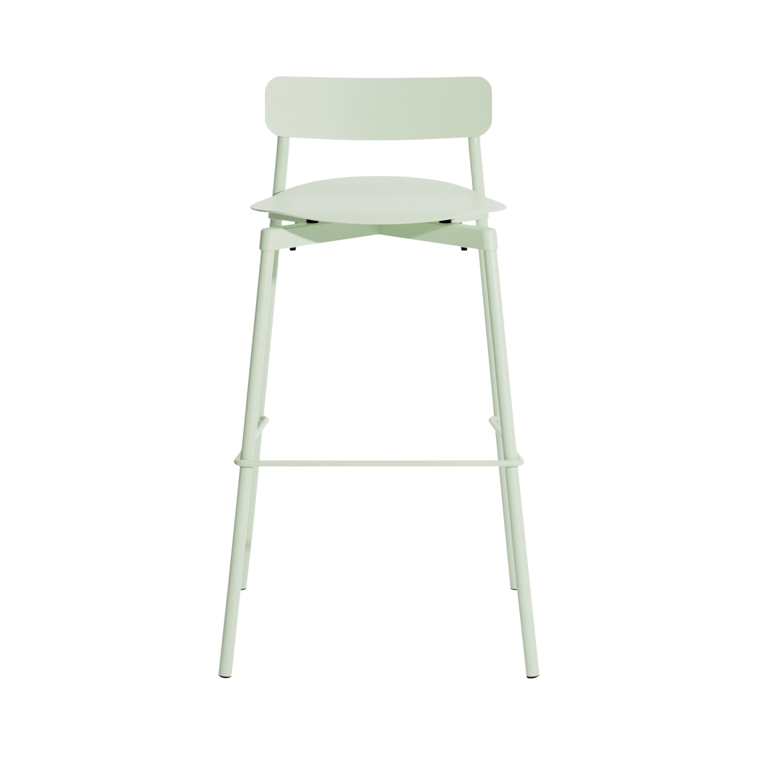 Fromme Stacking Bar + Counter Stool: Outdoor + Bar + Pastel Green