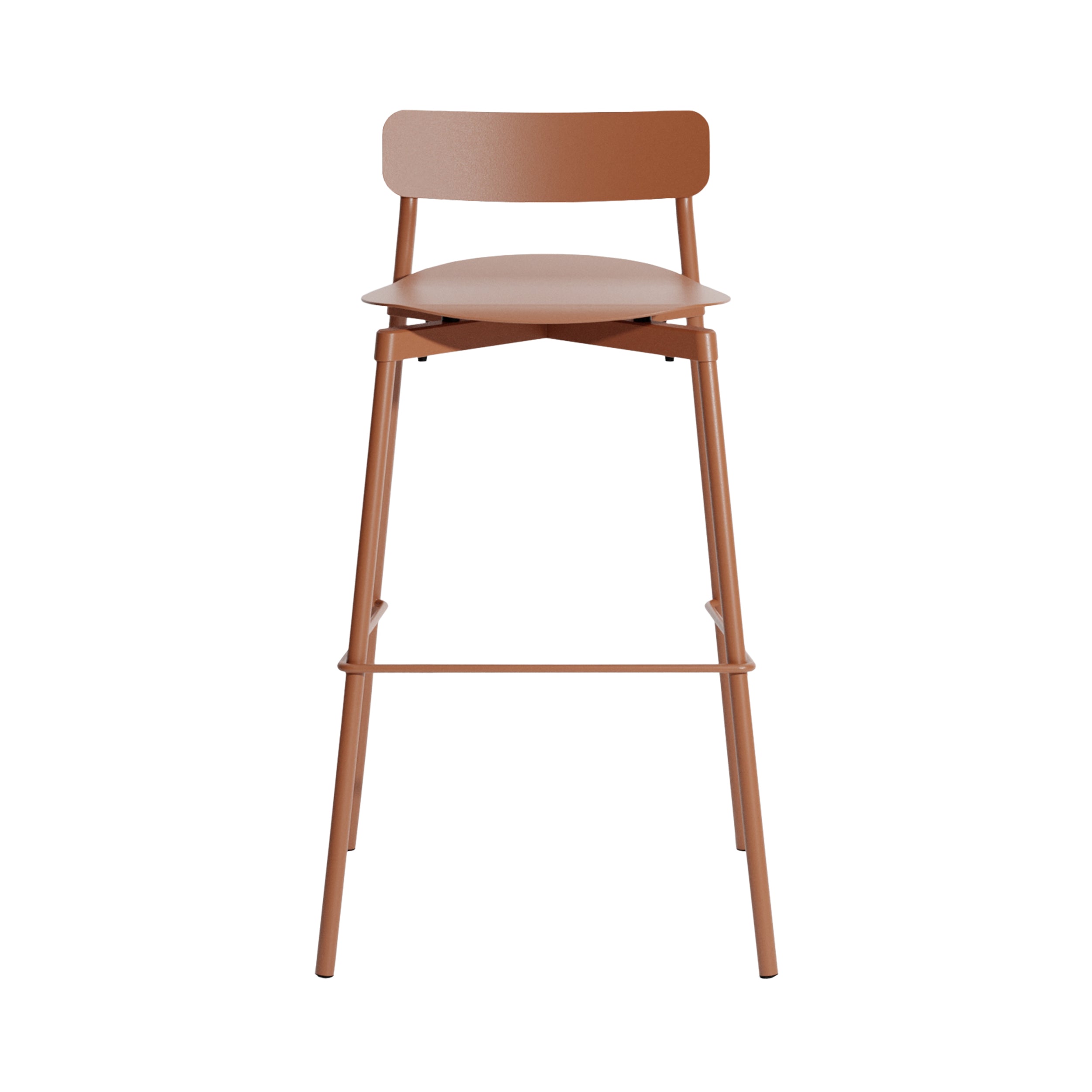 Fromme Stacking Bar + Counter Stool: Outdoor + Bar + Terracotta