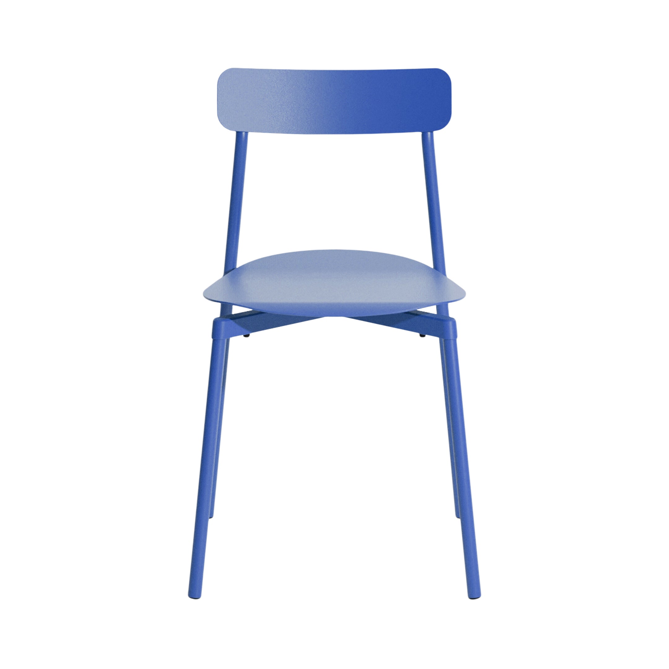 Fromme Outdoor Stacking Chair: Set of 2 + Blue