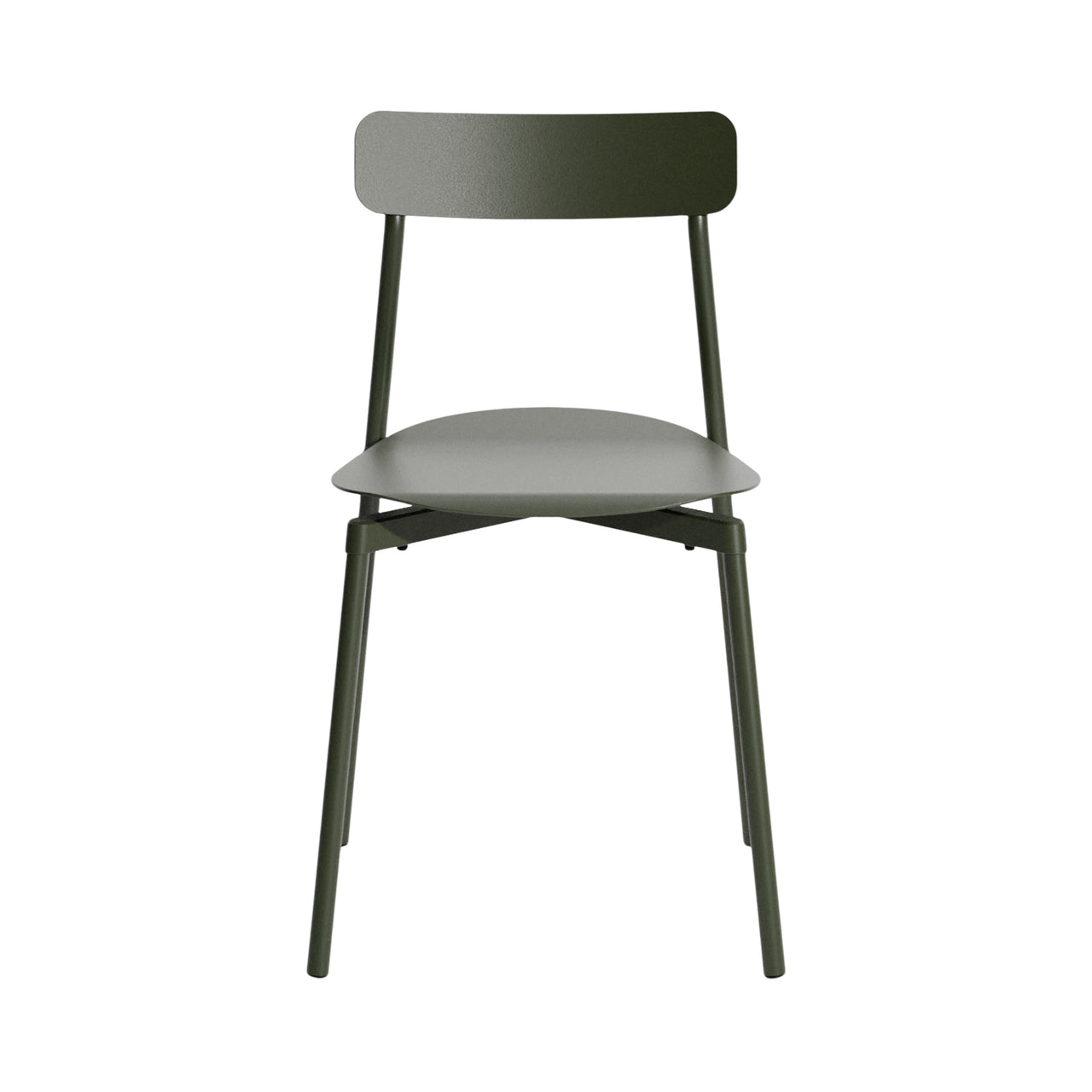 Fromme Outdoor Stacking Chair: Set of 2 + Glass Green