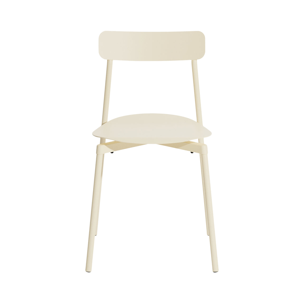 Fromme Outdoor Stacking Chair: Set of 2 + Ivory