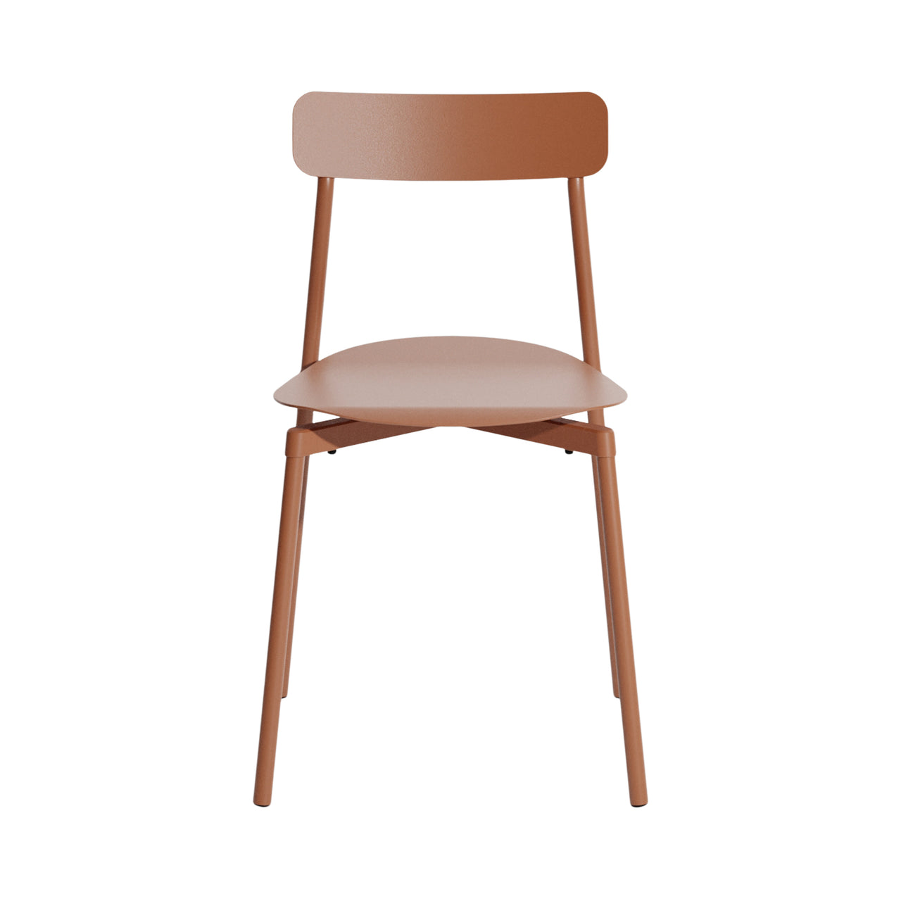 Fromme Outdoor Stacking Chair: Set of 2 + Terracotta