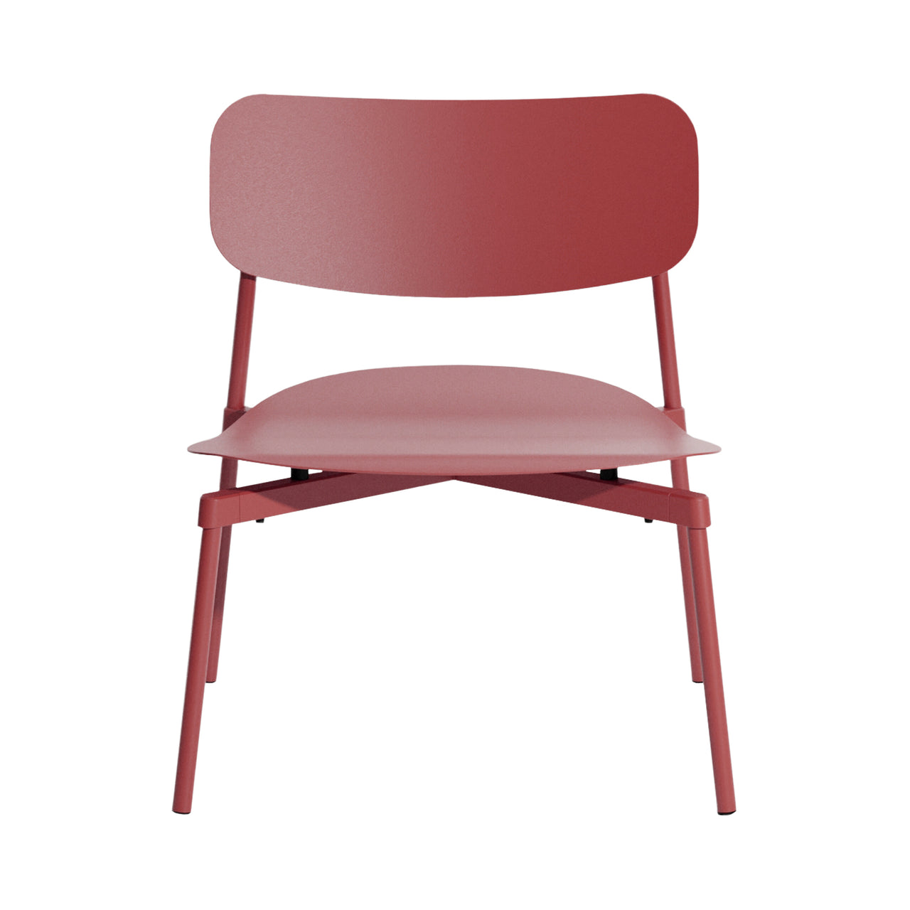 Fromme Outdoor Stacking Lounge Chair: Brown Red