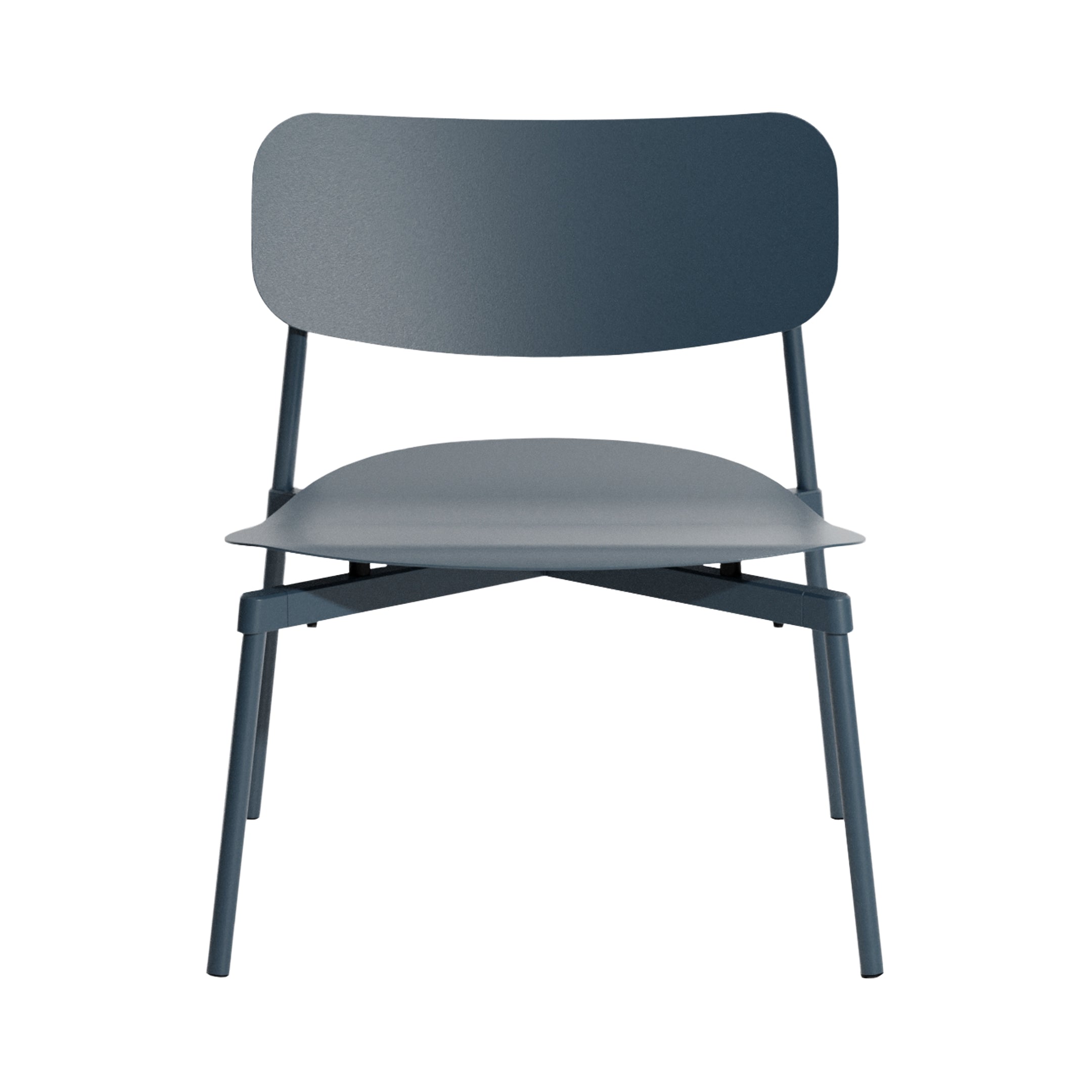 Fromme Outdoor Stacking Lounge Chair: Grey Blue