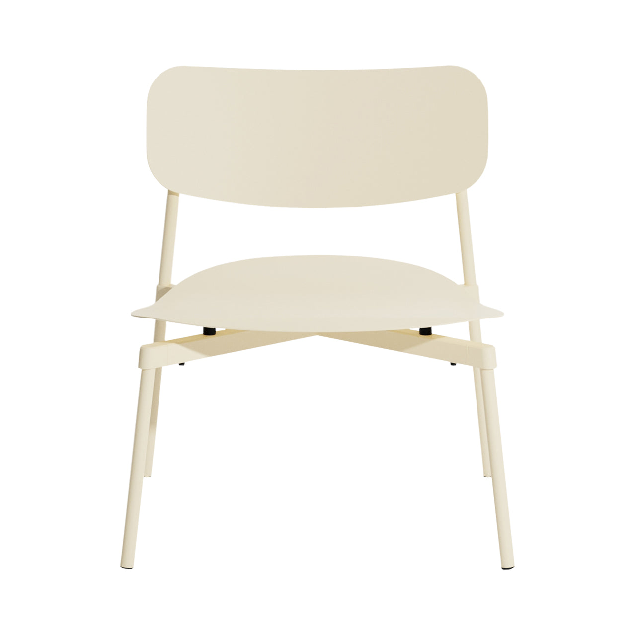 Fromme Outdoor Stacking Lounge Chair: Ivory