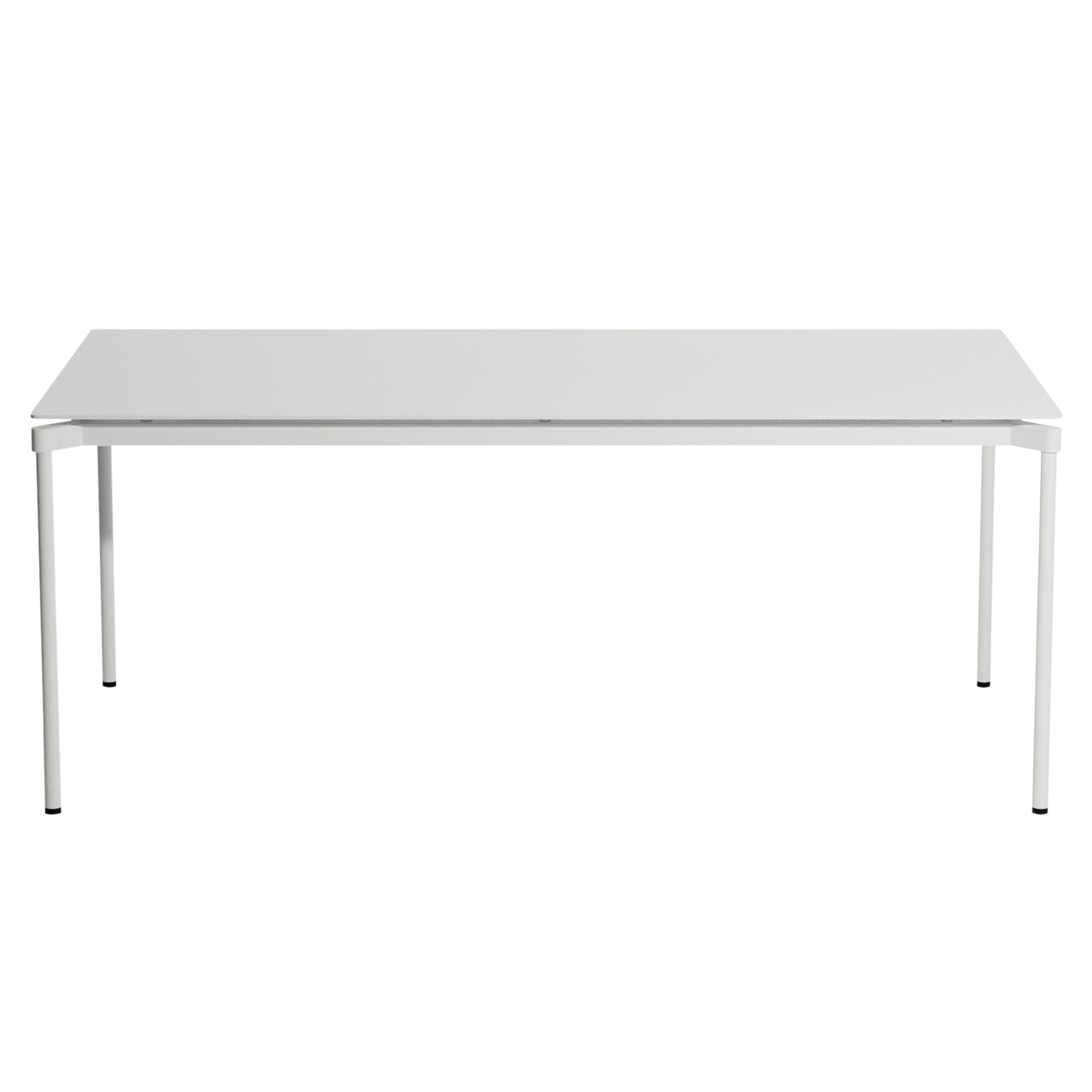 Fromme Dining Table: Rectangle + Pearl Grey