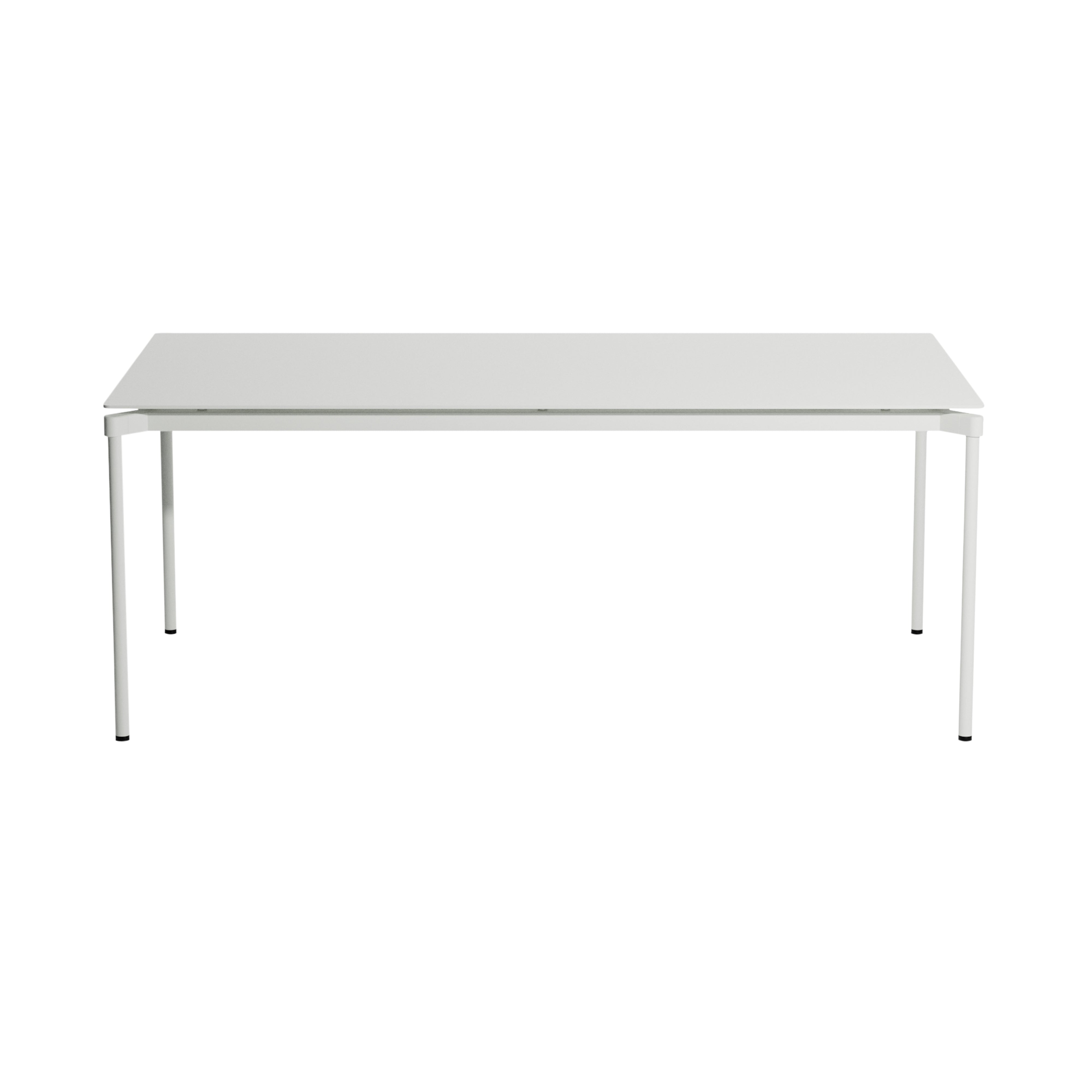 Fromme Dining Table: Rectangle + Pearl Grey