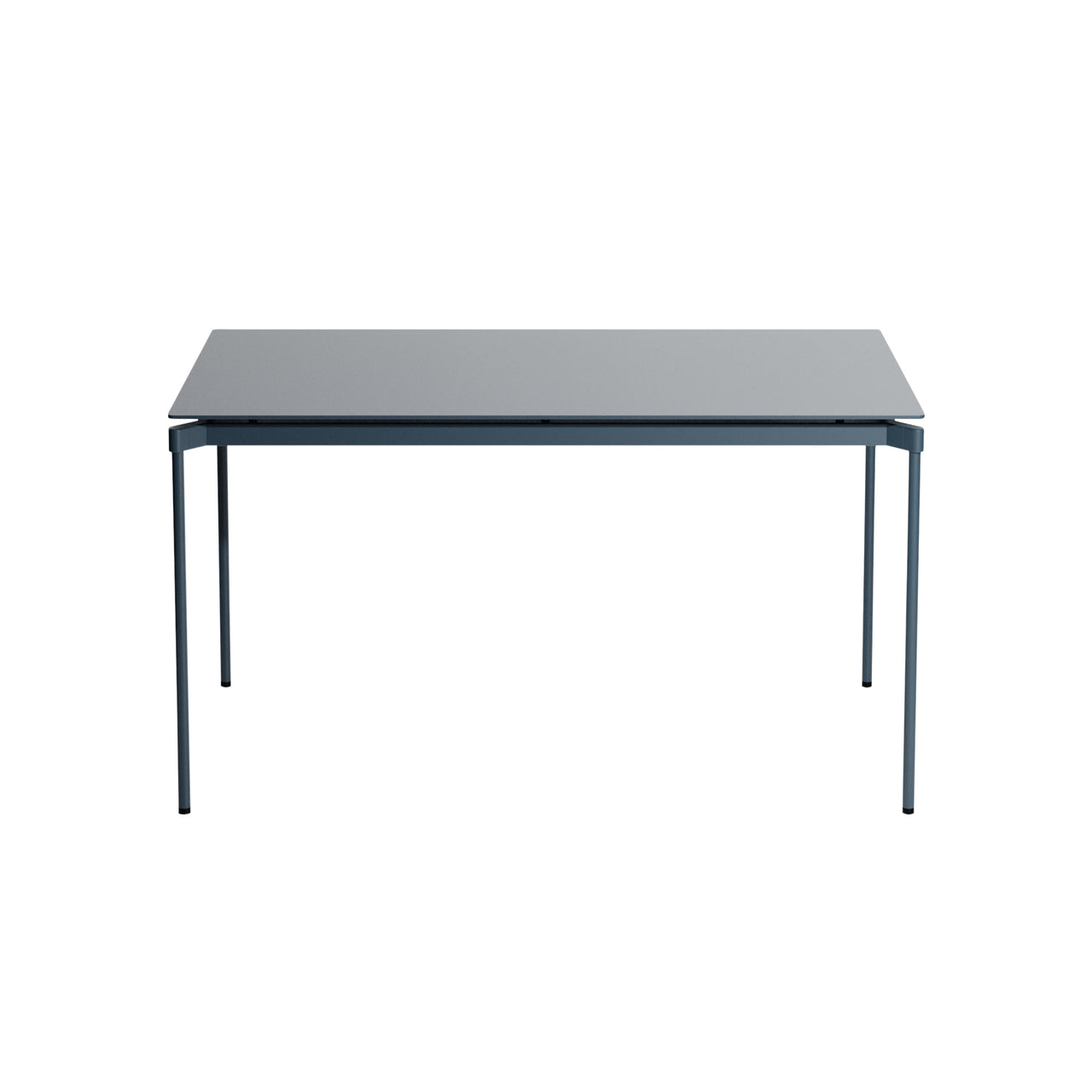 Fromme Dining Table: Square + Grey Blue