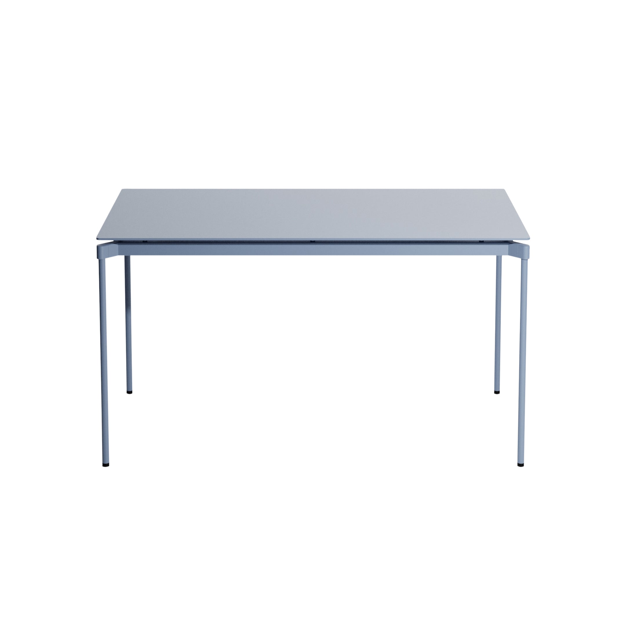Fromme Dining Table: Square + Pigeon Blue