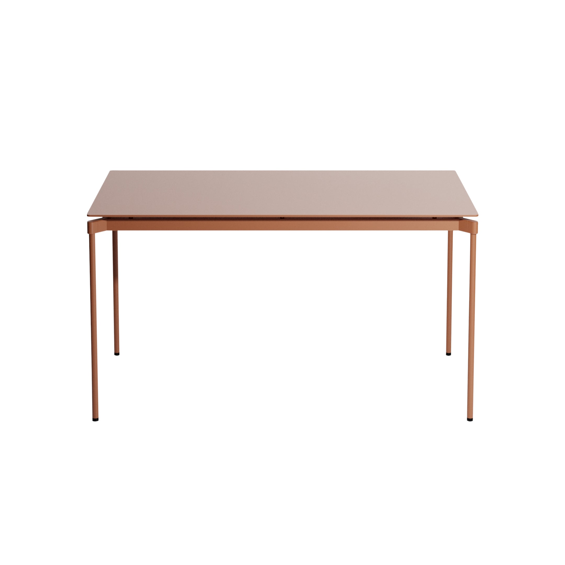 Fromme Dining Table: Square + Terracotta