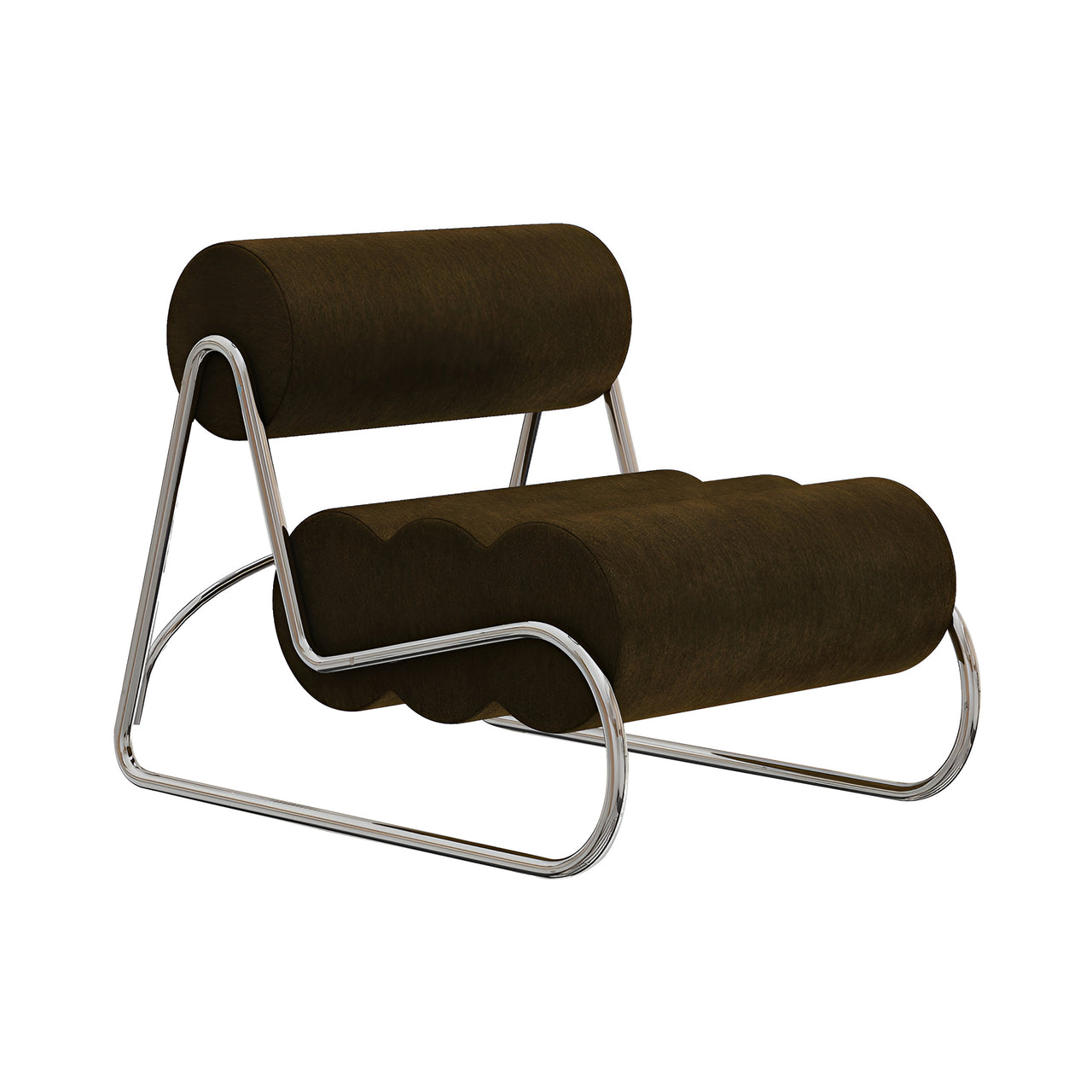 Fave Lounge Chair: Mirror Chrome Steel