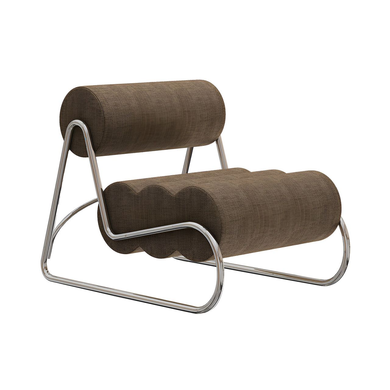 Fave Lounge Chair: Mirror Chrome Steel